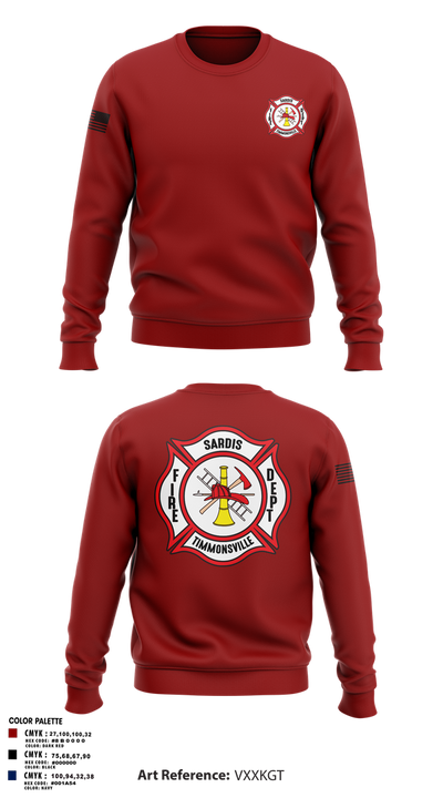 Sardis-Timmonsville fire department station 1 32598145 Crew Neck Sweatshirt - 1
