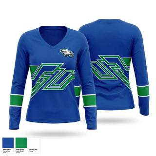 Womens Long Sleeve Vneck Shirt, Robert C Byrd High School Soccer, Women's Soccer, Teamtime, Team time, sublimation, custom sports apparel, team uniforms, spirit wear, spiritwear, sports uniforms, custom shirts, team store, custom team store, fundraiser sports, apparel fundraiser