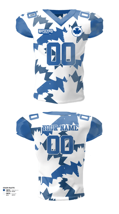Football Jersey, Maplewood Football, Football, Teamtime, Team time, sublimation, custom sports apparel, team uniforms, spirit wear, spiritwear, sports uniforms, custom shirts, team store, custom team store, fundraiser sports, apparel fundraiser