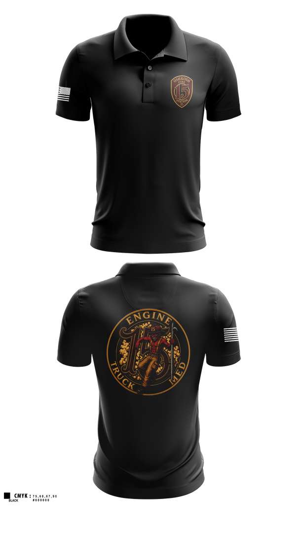 Short Sleeve Performance Polo, Full House, Fire Department, Teamtime, Team time, sublimation, custom sports apparel, team uniforms, spirit wear, spiritwear, sports uniforms, custom shirts, team store, custom team store, fundraiser sports, apparel fundraiser