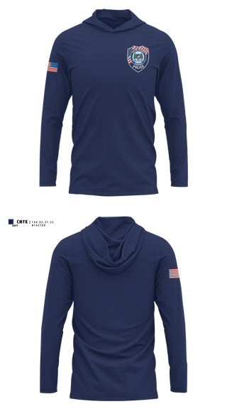 Long Sleeve Performance Shirt with hood, City of Gladwin Police, Police, Teamtime, Team time, sublimation, custom sports apparel, team uniforms, spirit wear, spiritwear, sports uniforms, custom shirts, team store, custom team store, fundraiser sports, apparel fundraiser