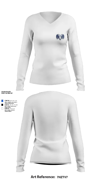 Ramsay 41879496 Women's Long Sleeve V-neck Shirt - 4