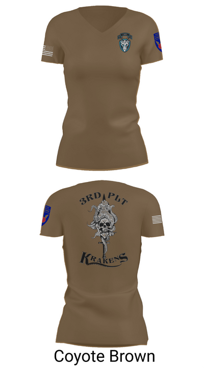 95th cbrn 3rd plt Women's Short Sleeve V-neck Shirt - 8
