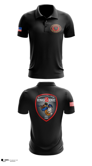Short Sleeve Performance Polo, Anderson City Fire, Fire Department, Teamtime, Team time, sublimation, custom sports apparel, team uniforms, spirit wear, spiritwear, sports uniforms, custom shirts, team store, custom team store, fundraiser sports, apparel fundraiser