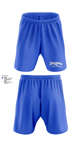 Athletic Shorts With Pockets, Blue Thunder, Track & Field, Teamtime, Team time, sublimation, custom sports apparel, team uniforms, spirit wear, spiritwear, sports uniforms, custom shirts, team store, custom team store, fundraiser sports, apparel fundraiser