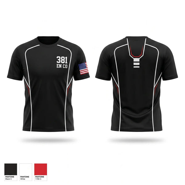 Short Sleeve Performance Shirt, 381 EN CO, Army, Teamtime, Team time, sublimation, custom sports apparel, team uniforms, spirit wear, spiritwear, sports uniforms, custom shirts, team store, custom team store, fundraiser sports, apparel fundraiser