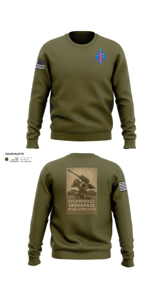 Crew Neck Sweatshirt, Headquarters 3/11, Marines, Teamtime, Team time, sublimation, custom sports apparel, team uniforms, spirit wear, spiritwear, sports uniforms, custom shirts, team store, custom team store, fundraiser sports, apparel fundraiser