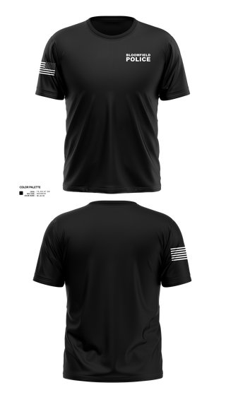 Old School Cotton Feel Shirt, Bloomfield Police Department, Police, Teamtime, Team time, sublimation, custom sports apparel, team uniforms, spirit wear, spiritwear, sports uniforms, custom shirts, team store, custom team store, fundraiser sports, apparel fundraiser
