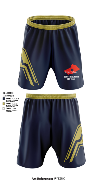 Schuylkill Haven Football 10967518 Athletic Shorts With Pockets - 1