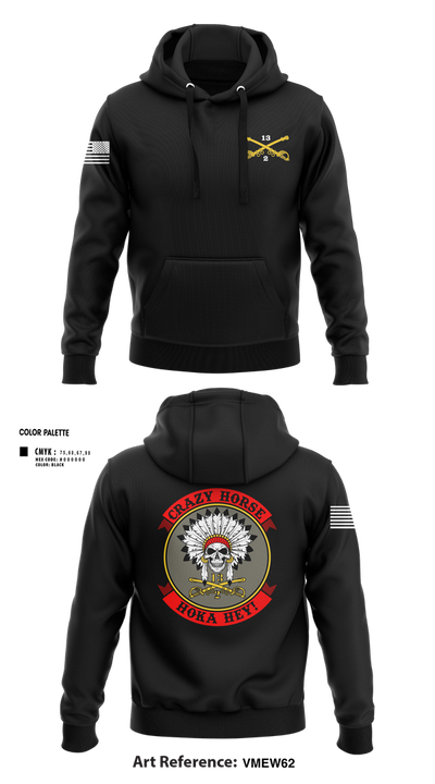 C TROOP 2/13 CAV 77339445 Hoodie - 1