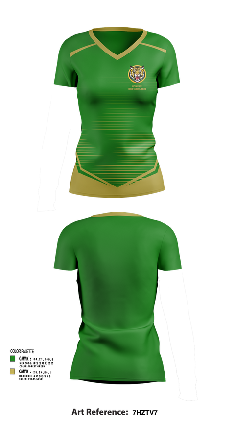 Womens Short Sleeve Vneck Shirt, McLaurin High School Band, Spirit Store, Teamtime, Team time, sublimation, custom sports apparel, team uniforms, spirit wear, spiritwear, sports uniforms, custom shirts, team store, custom team store, fundraiser sports, apparel fundraiser