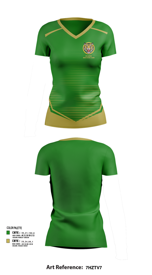 Womens Short Sleeve Vneck Shirt, McLaurin High School Band, Spirit Store, Teamtime, Team time, sublimation, custom sports apparel, team uniforms, spirit wear, spiritwear, sports uniforms, custom shirts, team store, custom team store, fundraiser sports, apparel fundraiser