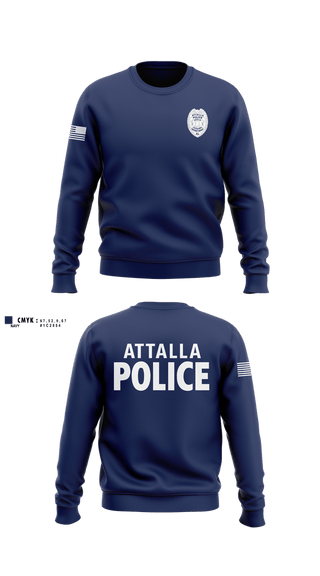 Crew Neck Sweatshirt, Attalla Police Department, Police, Teamtime, Team time, sublimation, custom sports apparel, team uniforms, spirit wear, spiritwear, sports uniforms, custom shirts, team store, custom team store, fundraiser sports, apparel fundraiser