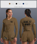 HSM-77 MWR 54616922 Women's Long Sleeve V-neck Shirt - 1