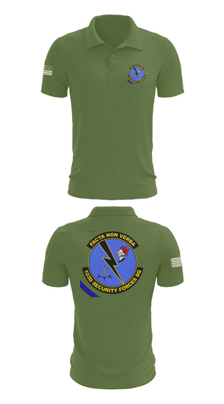Short Sleeve Performance Polo, 103d SECURITY FORCES SQUADRON, , Teamtime, Team time, sublimation, custom sports apparel, team uniforms, spirit wear, spiritwear, sports uniforms, custom shirts, team store, custom team store, fundraiser sports, apparel fundraiser