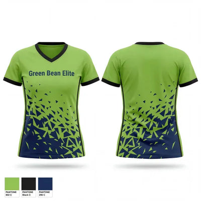 Green Bean Elite 21650176 Women's Short Sleeve V-neck Shirt - 1