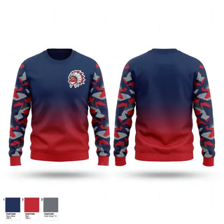 Crew Neck Sweatshirt, Hill City Indians, Baseball, Teamtime, Team time, sublimation, custom sports apparel, team uniforms, spirit wear, spiritwear, sports uniforms, custom shirts, team store, custom team store, fundraiser sports, apparel fundraiser