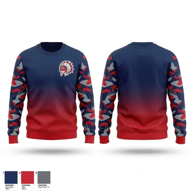 Hill City Indians 57777867 Crew Neck Sweatshirt - 1
