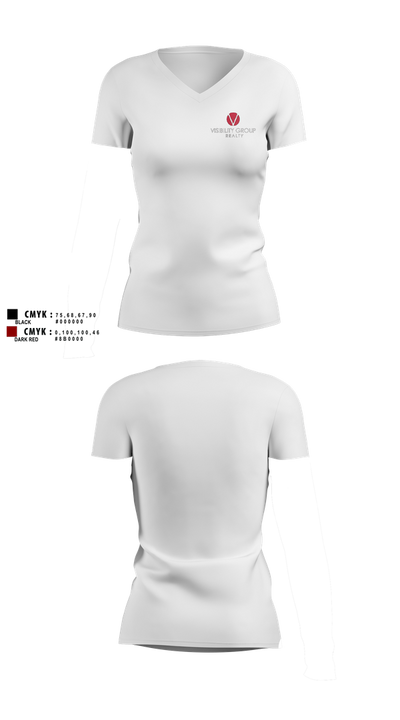 Keller Williams realty 61930592 Women's Short Sleeve V-neck Shirt - 102
