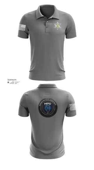 Short Sleeve Performance Polo, Manhattan Police Department, , Teamtime, Team time, sublimation, custom sports apparel, team uniforms, spirit wear, spiritwear, sports uniforms, custom shirts, team store, custom team store, fundraiser sports, apparel fundraiser