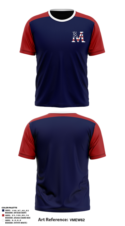 Veterans Memorial Eagles 7806279 Old School Cotton Feel Shirt - 1