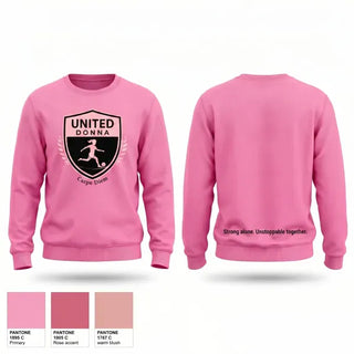 Crew Neck Sweatshirt, United Donna, Women's Soccer, Teamtime, Team time, sublimation, custom sports apparel, team uniforms, spirit wear, spiritwear, sports uniforms, custom shirts, team store, custom team store, fundraiser sports, apparel fundraiser