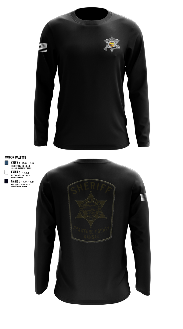 Long Sleeve Performance Shirt, Crawford county investigations bureau, Police, Teamtime, Team time, sublimation, custom sports apparel, team uniforms, spirit wear, spiritwear, sports uniforms, custom shirts, team store, custom team store, fundraiser sports, apparel fundraiser