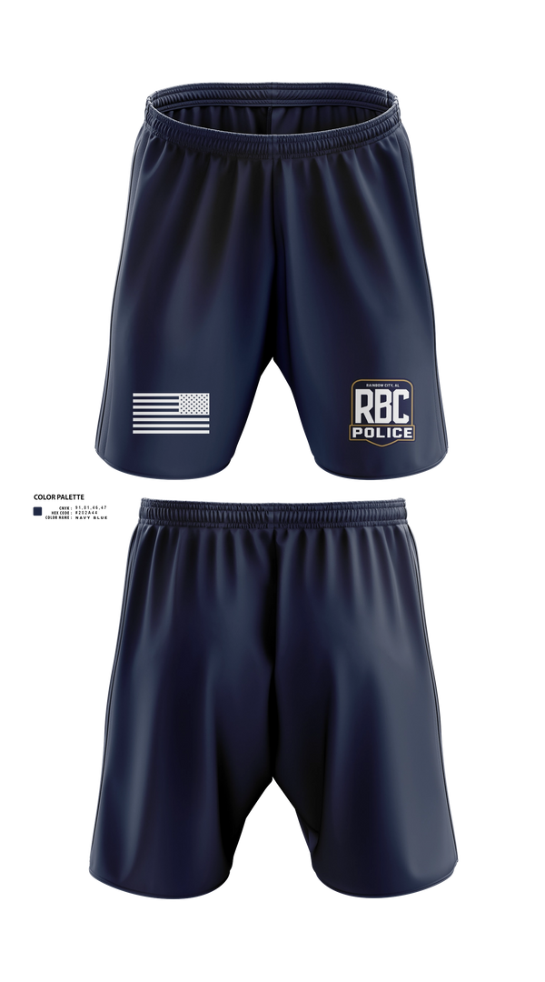 Athletic Shorts With Pockets, Rainbow City Police Department, Police, Teamtime, Team time, sublimation, custom sports apparel, team uniforms, spirit wear, spiritwear, sports uniforms, custom shirts, team store, custom team store, fundraiser sports, apparel fundraiser