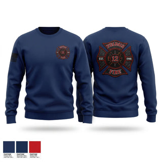 Crew Neck Sweatshirt, Fieldale Fire Company, Fire Department, Teamtime, Team time, sublimation, custom sports apparel, team uniforms, spirit wear, spiritwear, sports uniforms, custom shirts, team store, custom team store, fundraiser sports, apparel fundraiser
