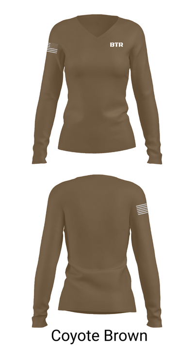 BTR 28814474 Women's Long Sleeve V-neck Shirt - 17