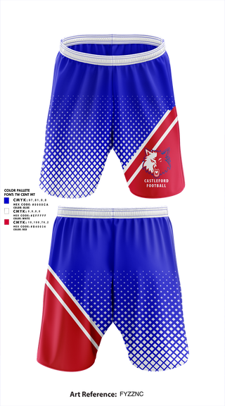 Athletic Shorts With Pockets, Castleford High School Football, , Teamtime, Team time, sublimation, custom sports apparel, team uniforms, spirit wear, spiritwear, sports uniforms, custom shirts, team store, custom team store, fundraiser sports, apparel fundraiser