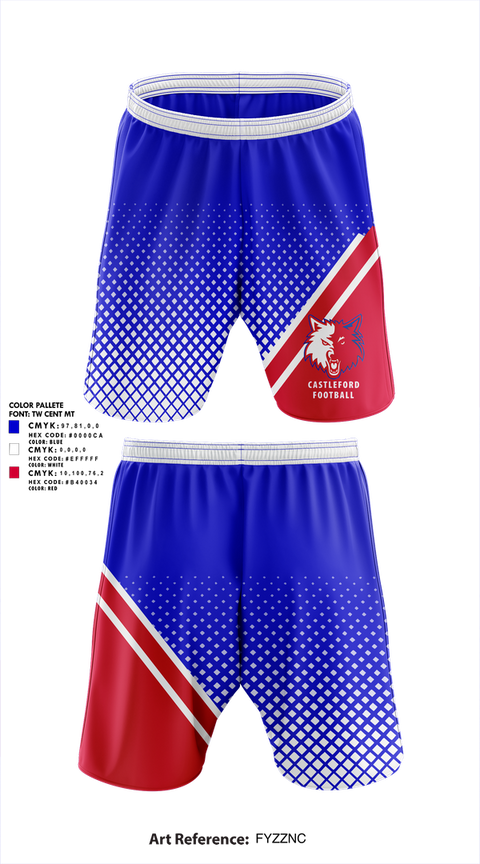 Athletic Shorts With Pockets, Castleford High School Football, , Teamtime, Team time, sublimation, custom sports apparel, team uniforms, spirit wear, spiritwear, sports uniforms, custom shirts, team store, custom team store, fundraiser sports, apparel fundraiser