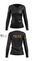 Bibb County BOE Police Department Women's Long Sleeve V-neck Shirt - 5