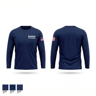 Long Sleeve Performance Shirt, Bushkill Fire Company, Fire Department, Teamtime, Team time, sublimation, custom sports apparel, team uniforms, spirit wear, spiritwear, sports uniforms, custom shirts, team store, custom team store, fundraiser sports, apparel fundraiser