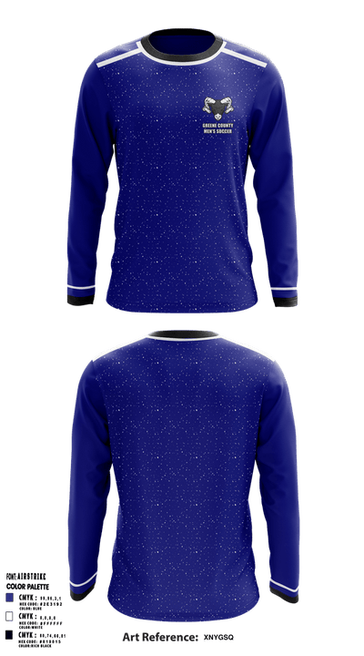 Greene County Middle School Soccer 53203314 Long Sleeve Performance Shirt 1