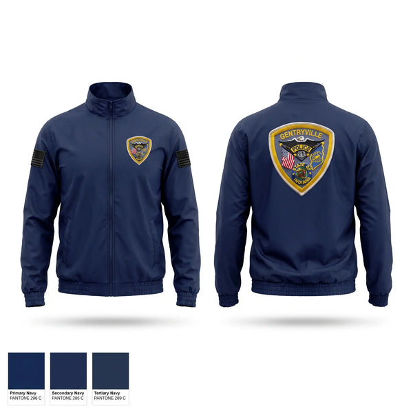 Windbreaker, GENTRYVILLE POLICE DEPARTMENT, Police, Teamtime, Team time, sublimation, custom sports apparel, team uniforms, spirit wear, spiritwear, sports uniforms, custom shirts, team store, custom team store, fundraiser sports, apparel fundraiser