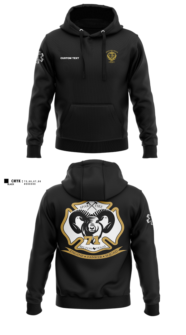 Hoodie, Sparta Fire/Rescue, Fire Department, Teamtime, Team time, sublimation, custom sports apparel, team uniforms, spirit wear, spiritwear, sports uniforms, custom shirts, team store, custom team store, fundraiser sports, apparel fundraiser
