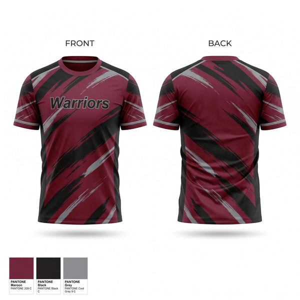 Soft Poly Tee Cotton Like Feel, Warriors, Softball, Teamtime, Team time, sublimation, custom sports apparel, team uniforms, spirit wear, spiritwear, sports uniforms, custom shirts, team store, custom team store, fundraiser sports, apparel fundraiser