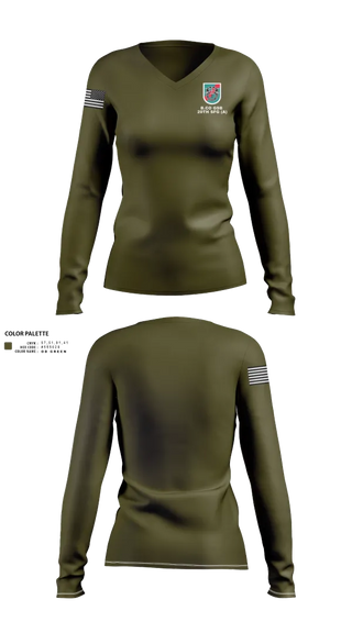 Womens Long Sleeve Vneck Shirt, B.CO GSB 20th SFG(A), , Teamtime, Team time, sublimation, custom sports apparel, team uniforms, spirit wear, spiritwear, sports uniforms, custom shirts, team store, custom team store, fundraiser sports, apparel fundraiser