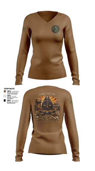 Womens Long Sleeve Vneck Shirt, Sector Intelligence Unit, Police, Teamtime, Team time, sublimation, custom sports apparel, team uniforms, spirit wear, spiritwear, sports uniforms, custom shirts, team store, custom team store, fundraiser sports, apparel fundraiser