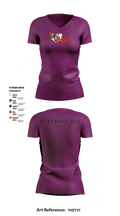 B Buzz Baseball League 75019054 Women's Short Sleeve V-neck Shirt - 3