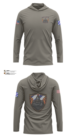 Long Sleeve Performance Shirt with hood, DSTB, 3DSB, Army, Teamtime, Team time, sublimation, custom sports apparel, team uniforms, spirit wear, spiritwear, sports uniforms, custom shirts, team store, custom team store, fundraiser sports, apparel fundraiser