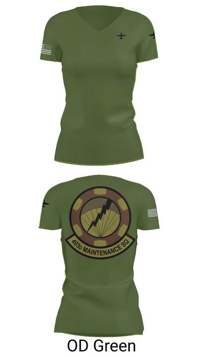 403 Maintenance Sqd 80013271 Women's Short Sleeve V-neck Shirt - 48