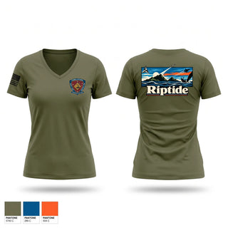 Womens Short Sleeve Vneck Shirt, 3d Littoral Anti-Air Battalion, Marines, Teamtime, Team time, sublimation, custom sports apparel, team uniforms, spirit wear, spiritwear, sports uniforms, custom shirts, team store, custom team store, fundraiser sports, apparel fundraiser