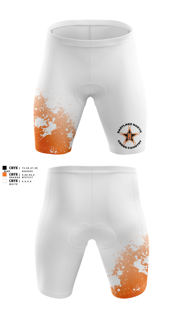Mens Compression Shorts, Eastlake North Cross County, Cross Country, Teamtime, Team time, sublimation, custom sports apparel, team uniforms, spirit wear, spiritwear, sports uniforms, custom shirts, team store, custom team store, fundraiser sports, apparel fundraiser