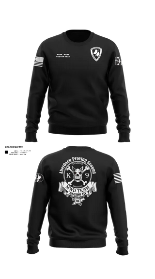 Crew Neck Sweatshirt, Aberdeen Proving Ground Police Department, Police, Teamtime, Team time, sublimation, custom sports apparel, team uniforms, spirit wear, spiritwear, sports uniforms, custom shirts, team store, custom team store, fundraiser sports, apparel fundraiser