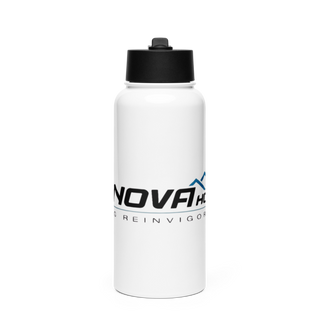 Renova Homes 63436580 Stainless Steel Water Bottle with a Straw Lid