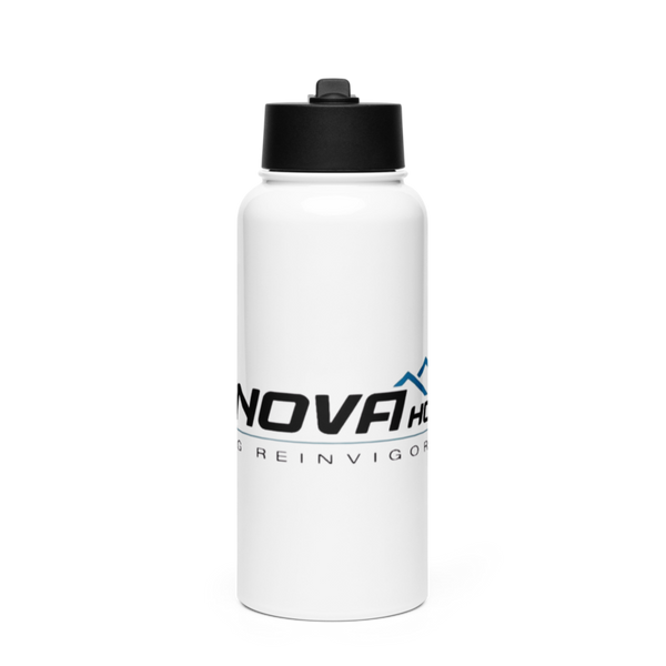 Renova Homes 63436580 Stainless Steel Water Bottle with a Straw Lid