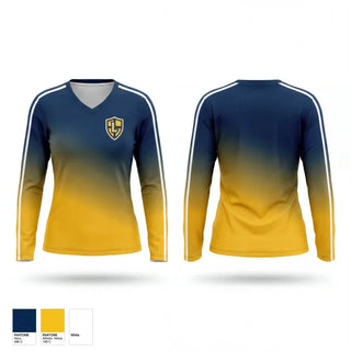 Womens Long Sleeve Vneck Shirt, Warriors, Women's Lacrosse, Teamtime, Team time, sublimation, custom sports apparel, team uniforms, spirit wear, spiritwear, sports uniforms, custom shirts, team store, custom team store, fundraiser sports, apparel fundraiser