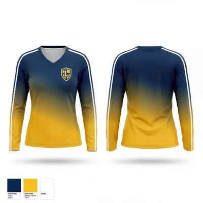 Warriors 66304114 Women's Long Sleeve V-neck Shirt - 1